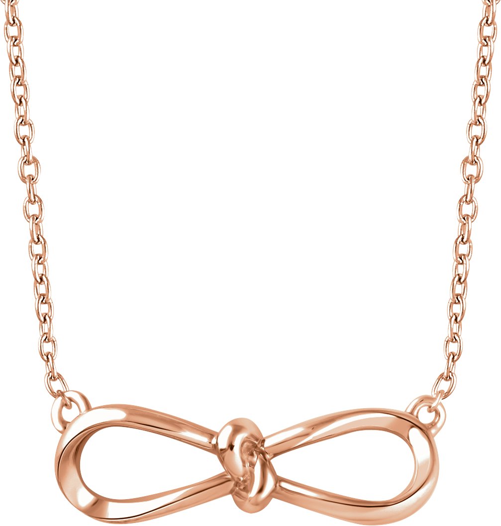 14K Rose Bow 18 inch Necklace Ref. 12749921