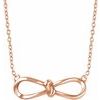 14K Rose Bow 18 inch Necklace Ref. 12749921