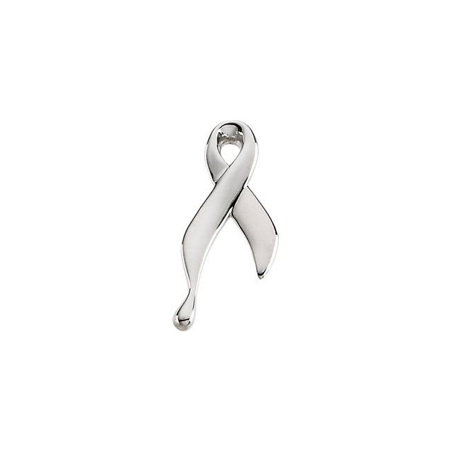 14K White Ribbon of Tears™ Lapel Pin 