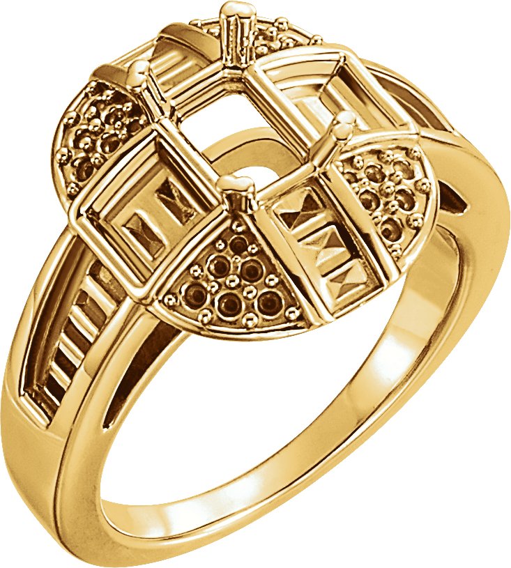 Baguette Accented Vintage-Inspired Engagement Ring