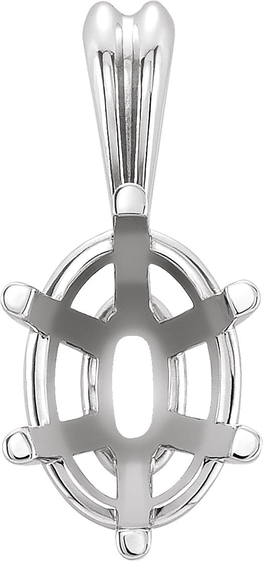 Oval 6-Prong Basket Pendant