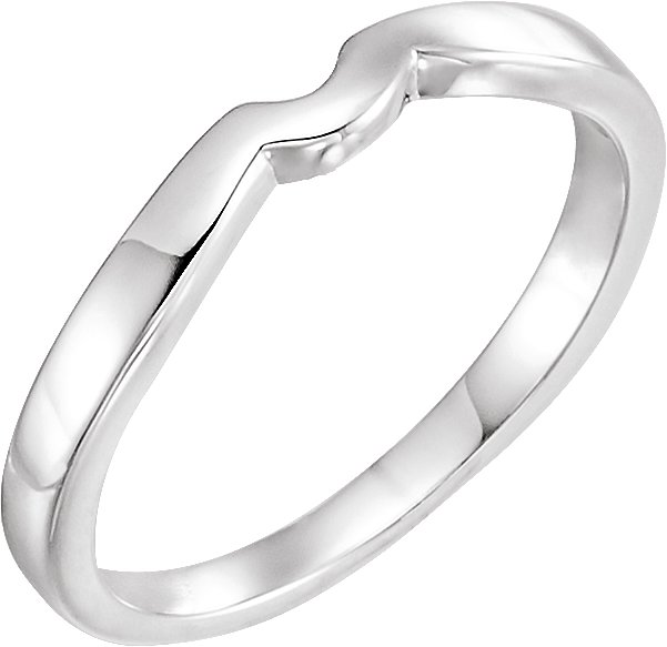 14K White #5 Matching Band for Tulipset® Ring