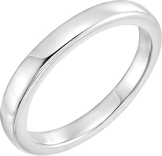 14K White Solstice Solitaire® #16=2.5-6.0 CT Tapered Bombé Matching Band