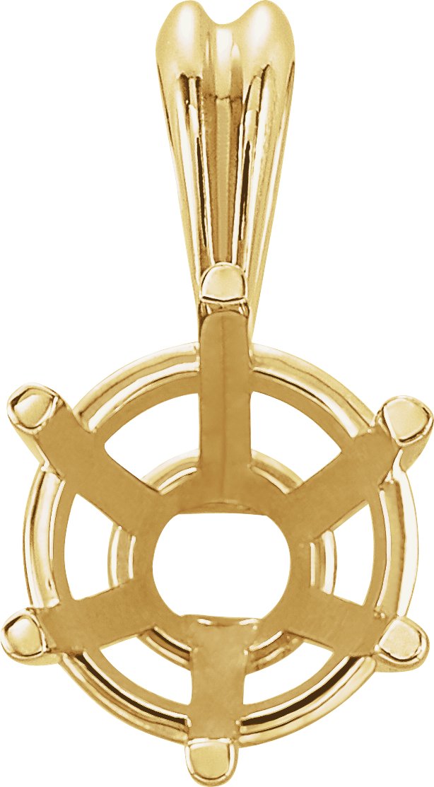Round 6-Prong Basket Pendant