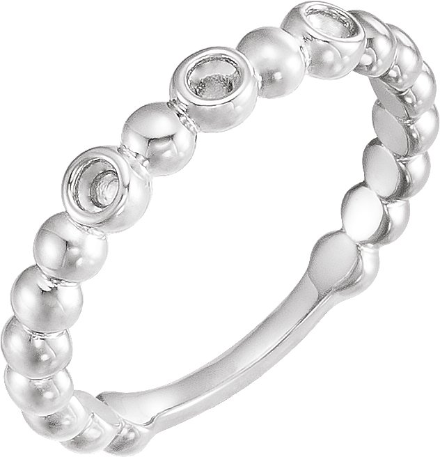 Bezel-Set Beaded Ring