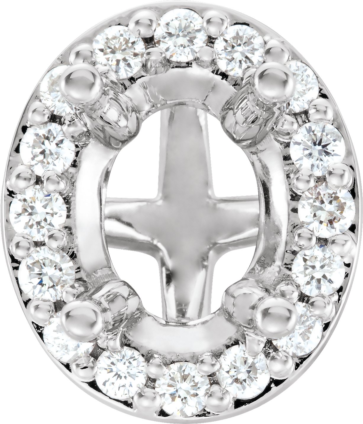 Oval 4-Prong Halo-Style Peg Setting