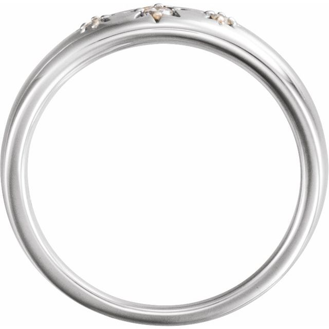 Sterling Silver .05 CTW Diamond Starburst Ring