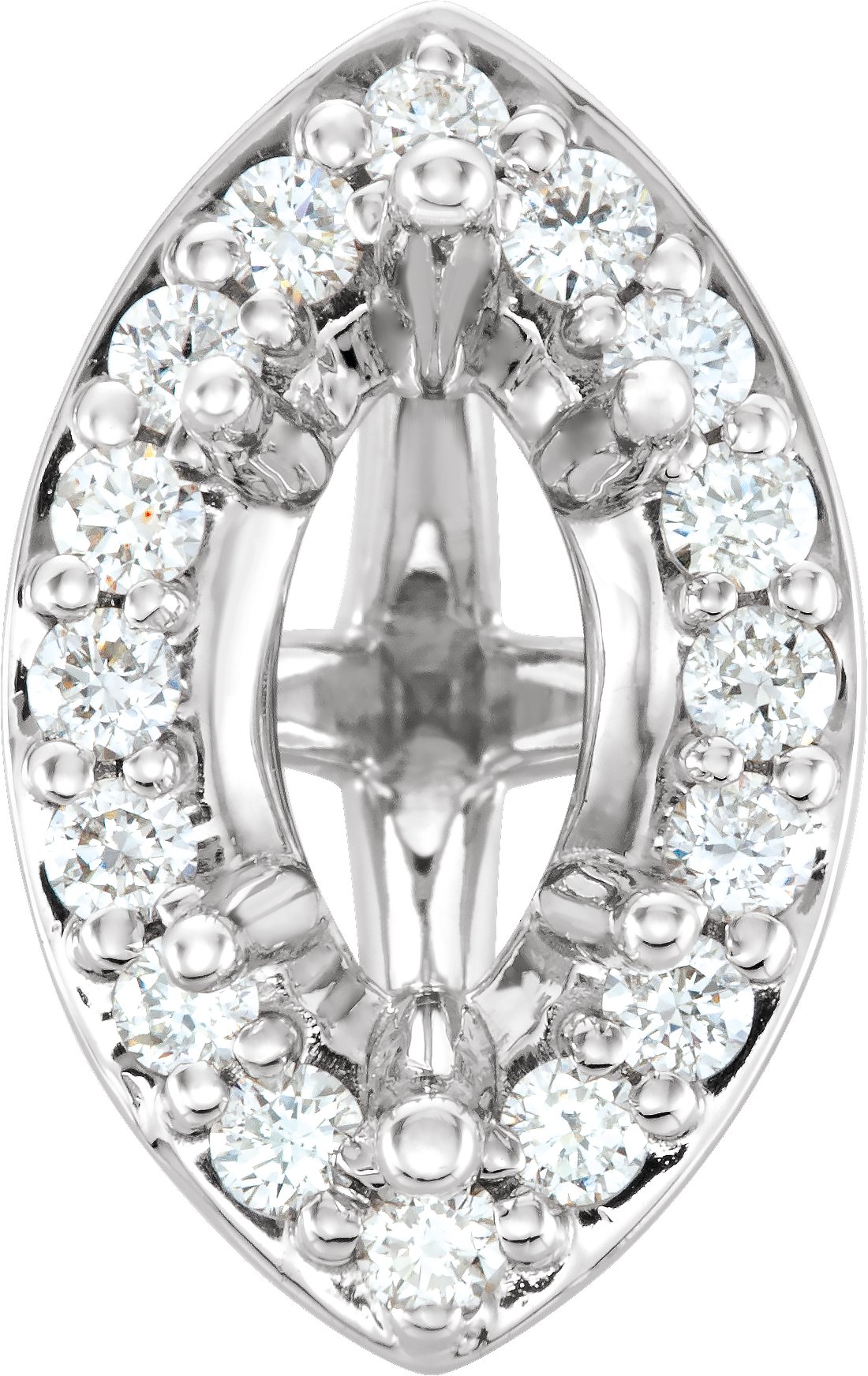 Marquise 6-Prong Halo-Style Peg Setting 