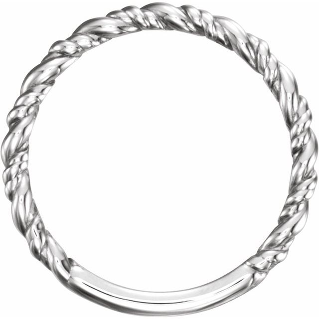Sterling Silver Stackable Rope Ring