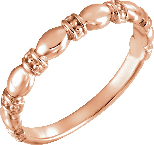 14K Rose Stackable Ring