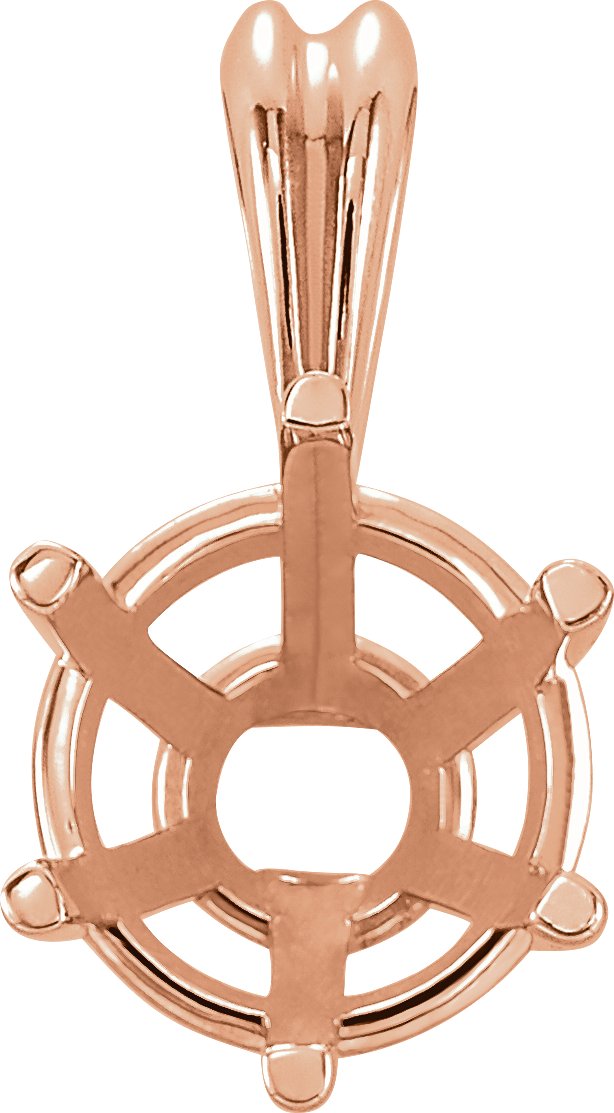 Round 6-Prong Basket Pendant
