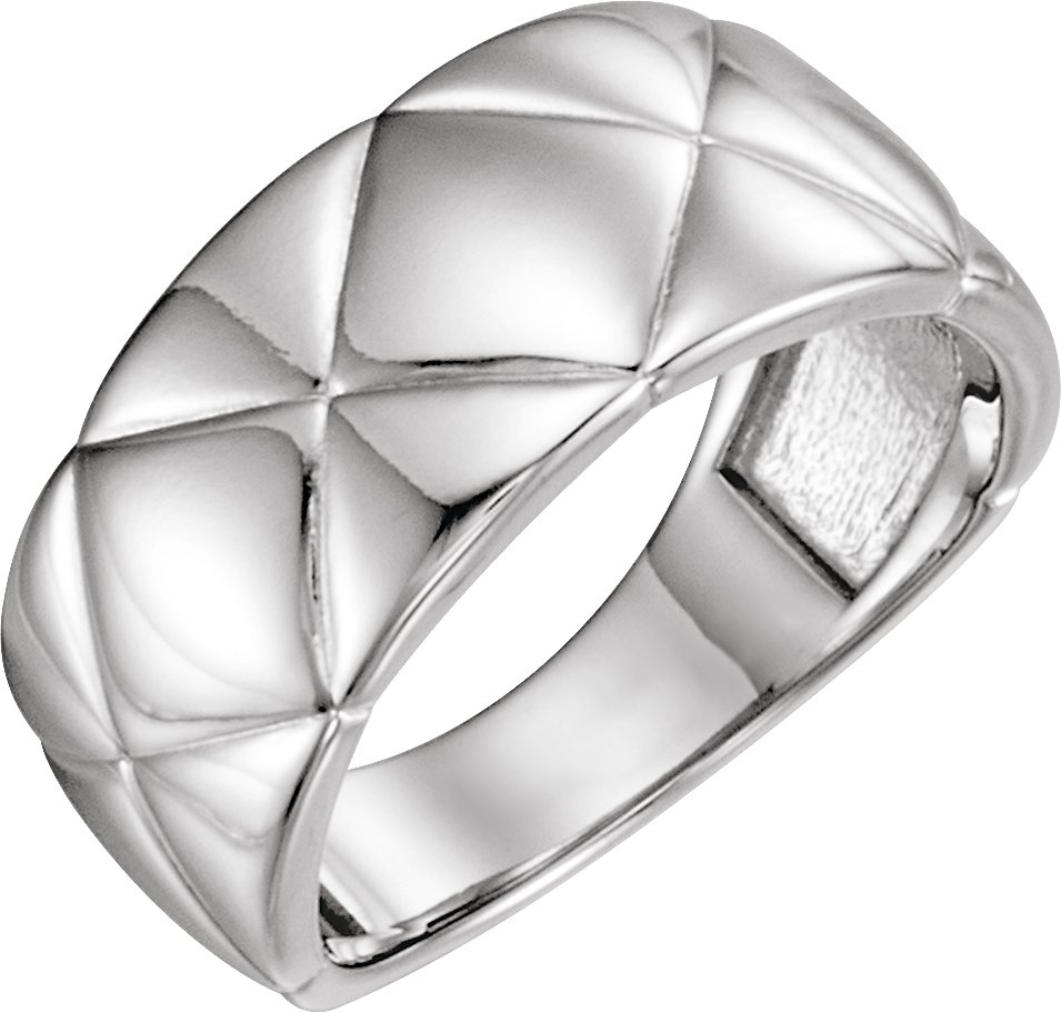 Sterling Silver Quilted Ring