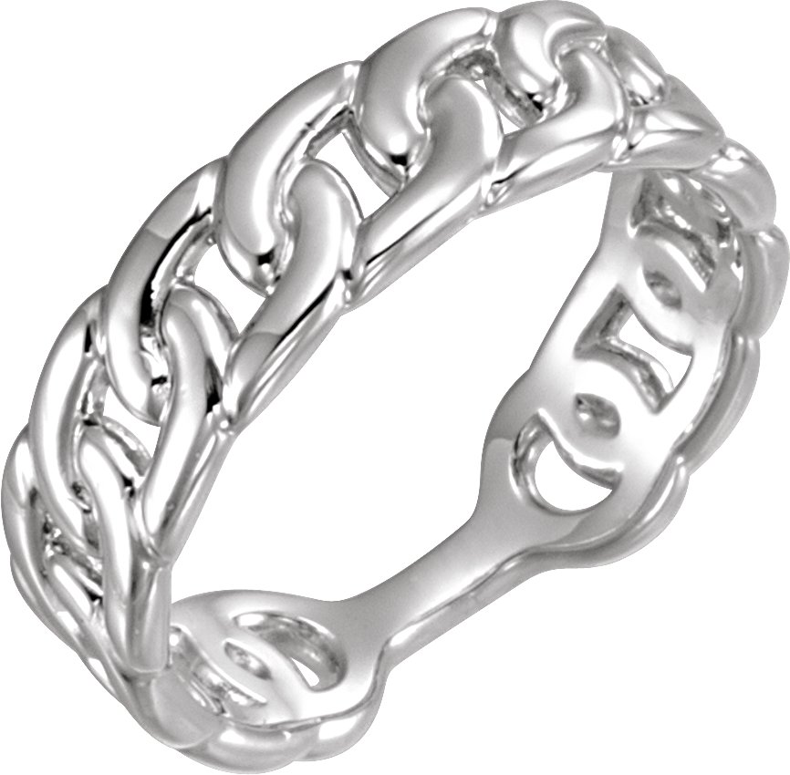 Sterling Silver Interlocking Stackable Link Ring Ref. 12485444