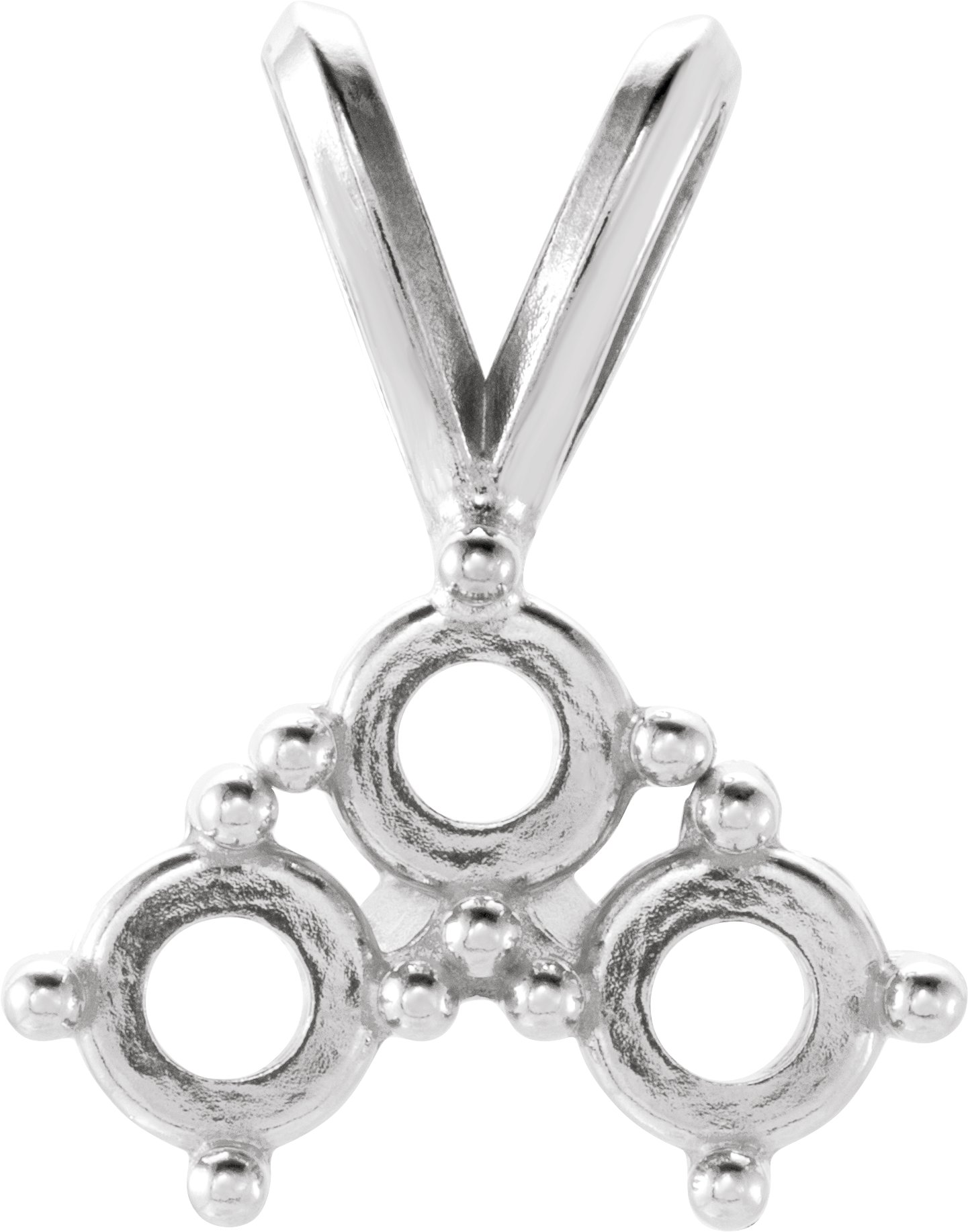 Round Three-Stone Pendant