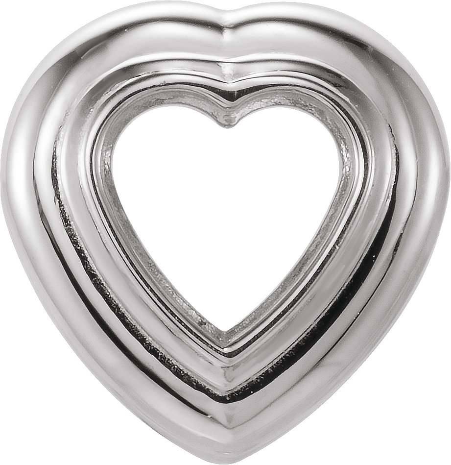 Heart Bezel-Set Slide Pendant