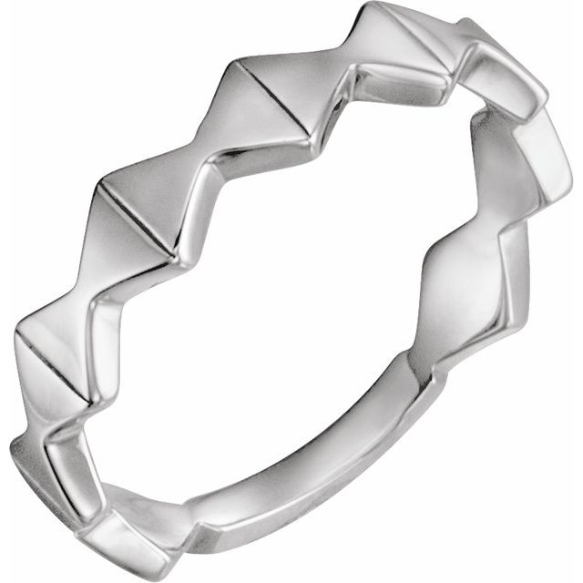 Platinum Geometric Ring