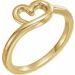 14K Yellow Heart Youth Ring 