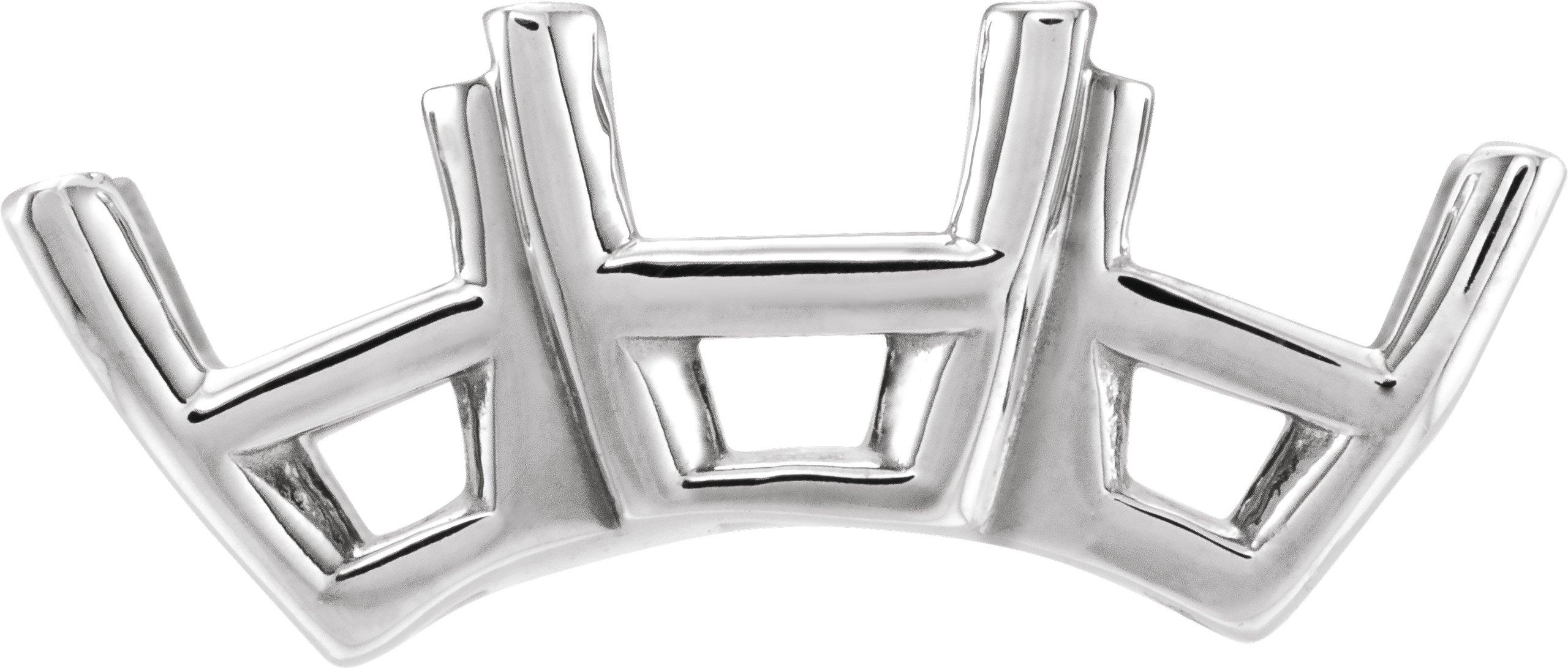 Emerald Three-Stone Shank Setting