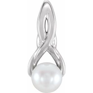 Sterling Silver Cultured White Freshwater Pearl Pendant