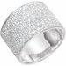Sterling Silver 1.5 mm Round Cubic Zirconia Micro Pavé Ring Size 8