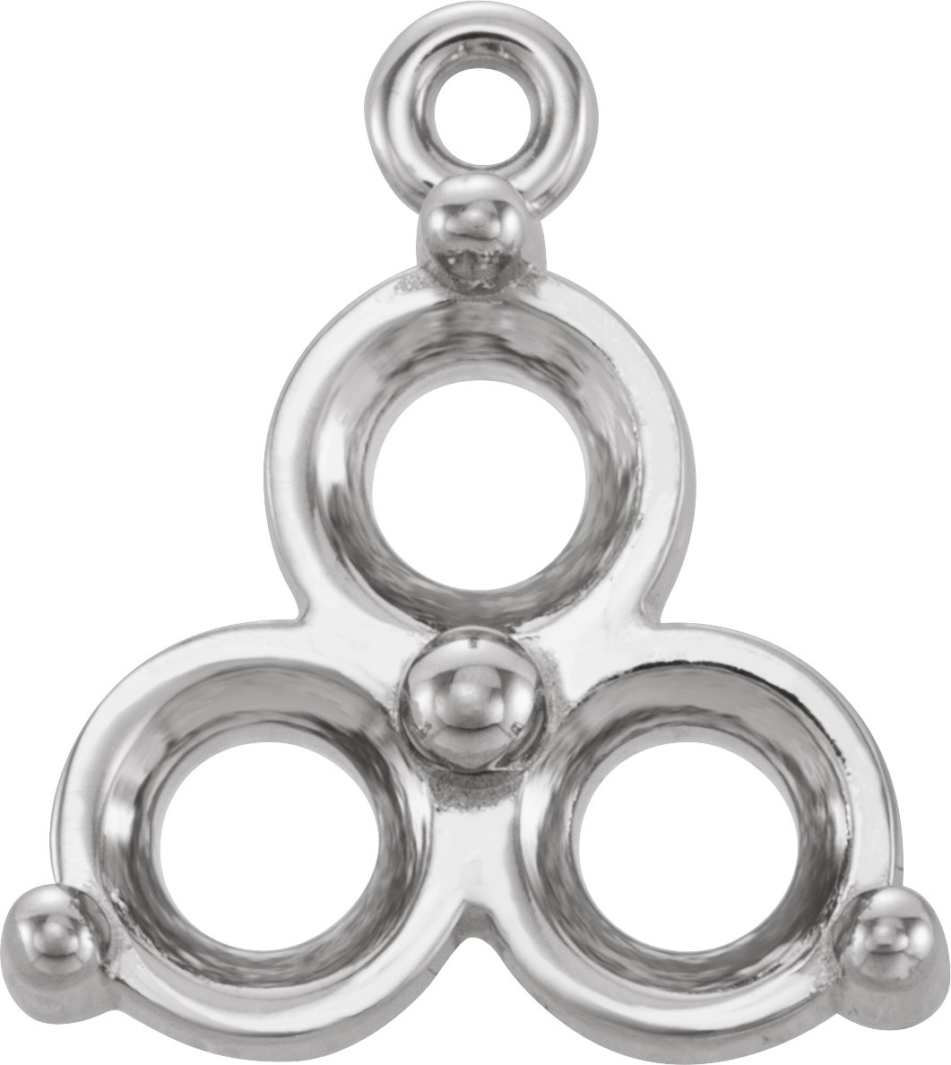 Round Three-Stone Dangle