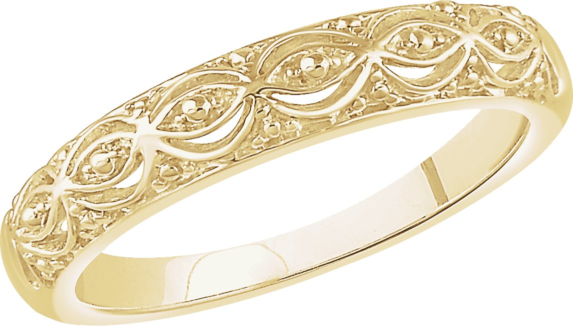 14K Yellow Sculptural Band 