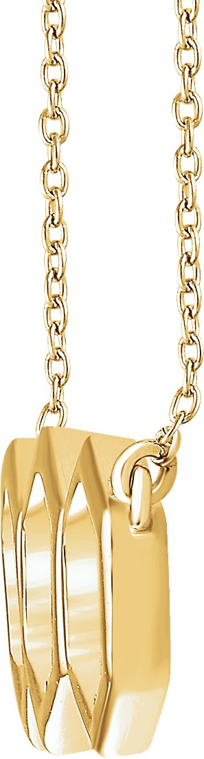 Alternative view of Geometric Necklace – 14K Yellow Gold