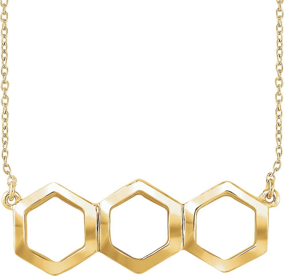 Geometric Necklace – 14K Yellow Gold