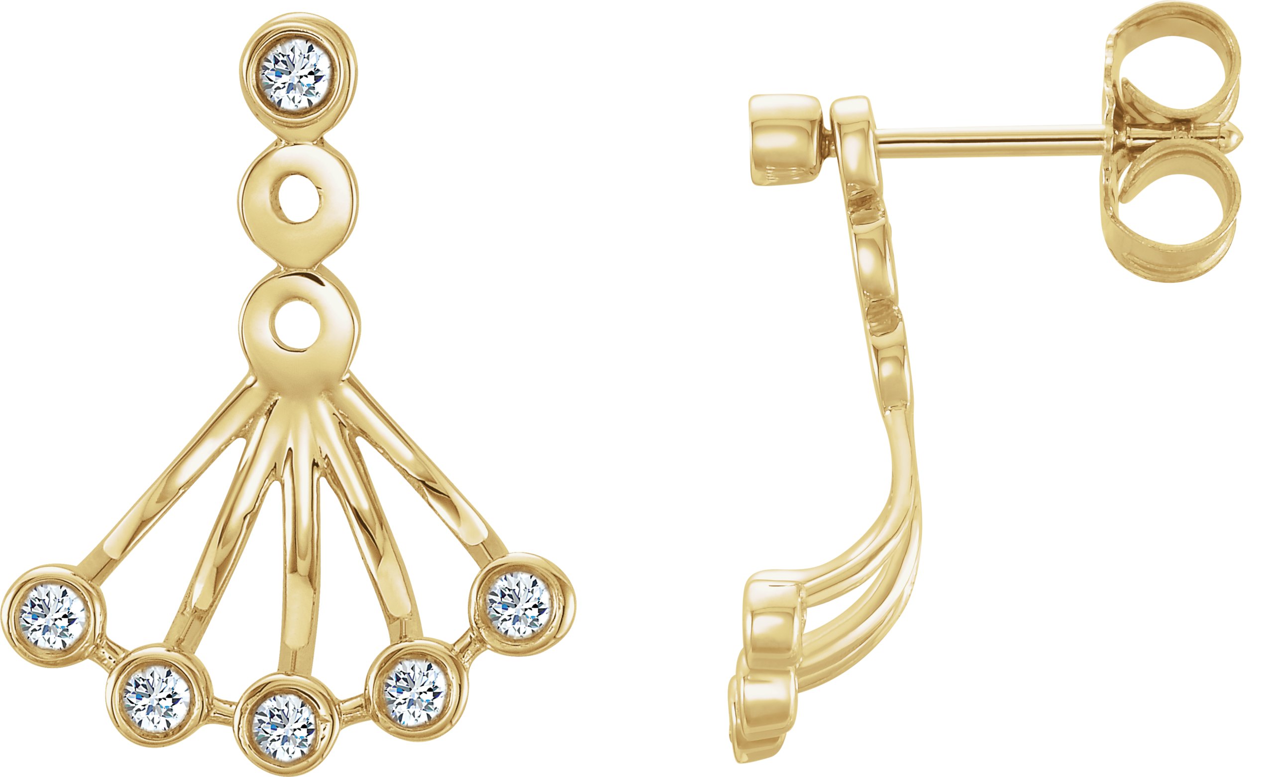 14K Yellow 1/6 CTW Natural Diamond Earrings