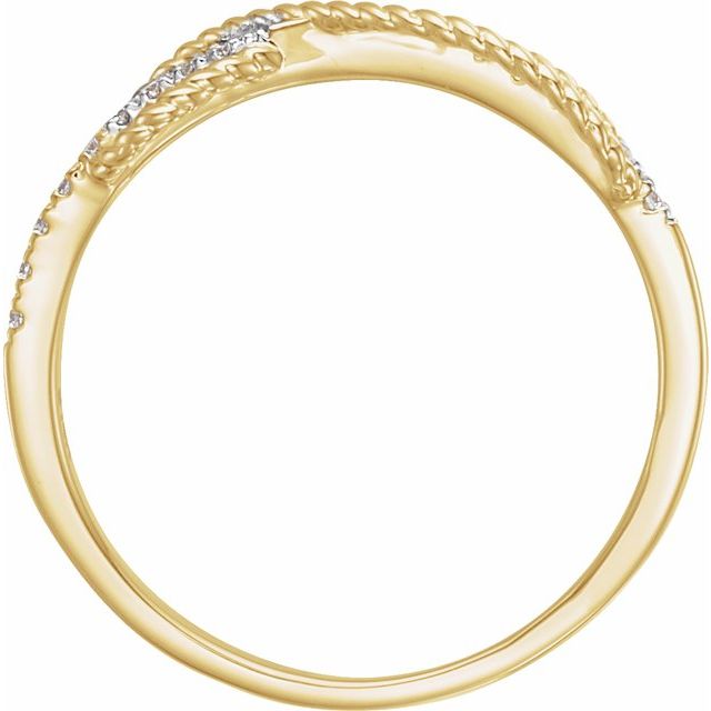 14K Yellow 1/10 CTW Diamond Infinity-Inspired Ring 