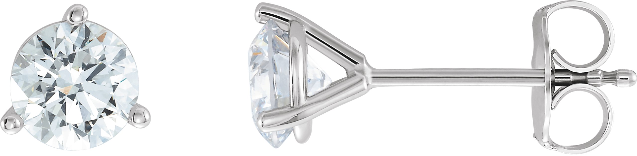 14K White 1 1/4 CTW Lab-Grown Diamond Stud Earrings