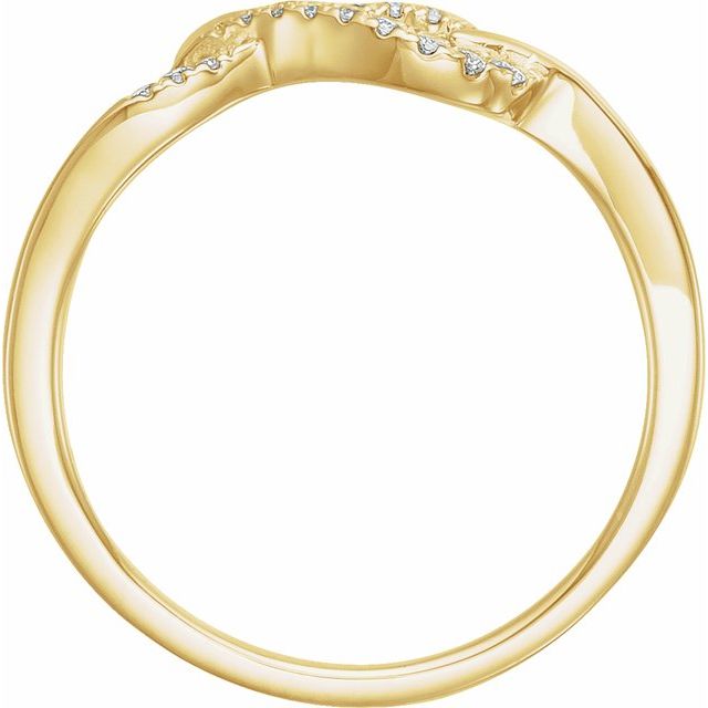 14K Yellow 1/10 CTW Diamond Knot Ring 