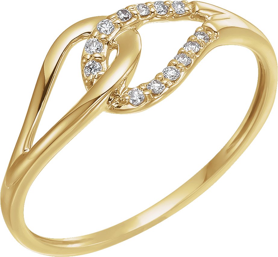 14K Yellow .08 CTW Diamond Ring