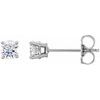 14K White .5 CTW Lab Grown Diamond Stud Earrings Ref 17620384