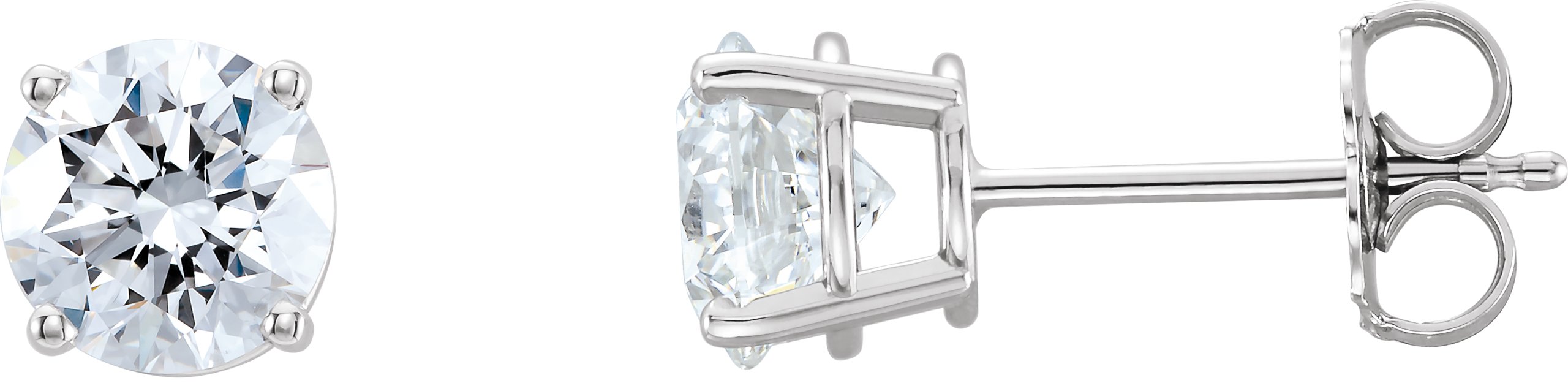 14K White 2 CTW Lab-Grown Diamond Stud Earrings