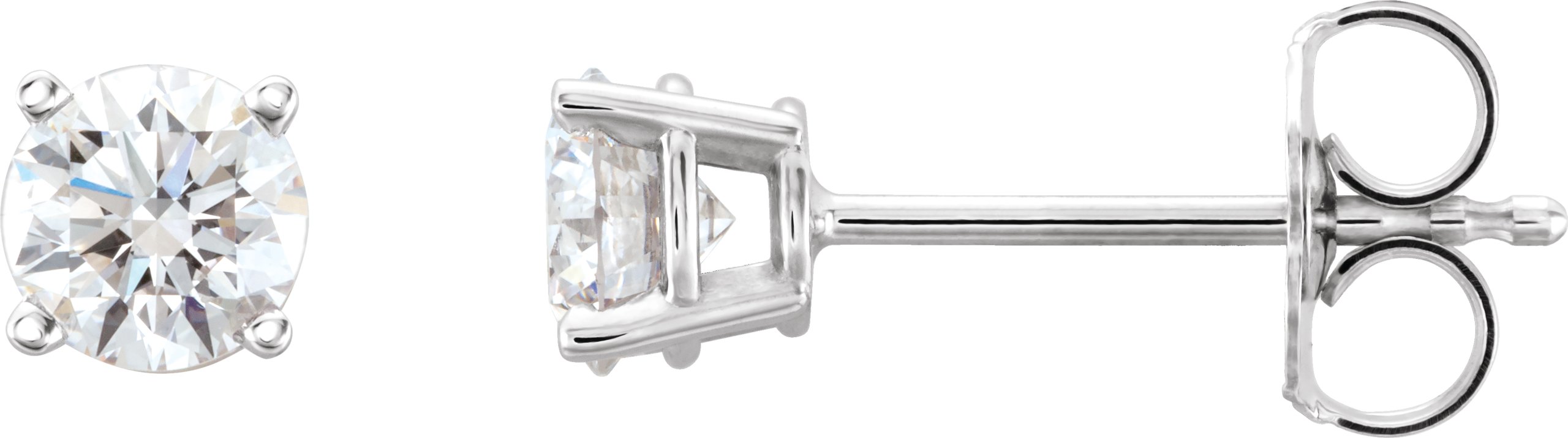 14K White 3/4 CTW Lab-Grown Diamond Stud Earrings