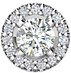 14K White 6.5 mm Round Forever One™  Lab-Grown Moissanite & 3/8 CTW Natural Diamond Earrings
