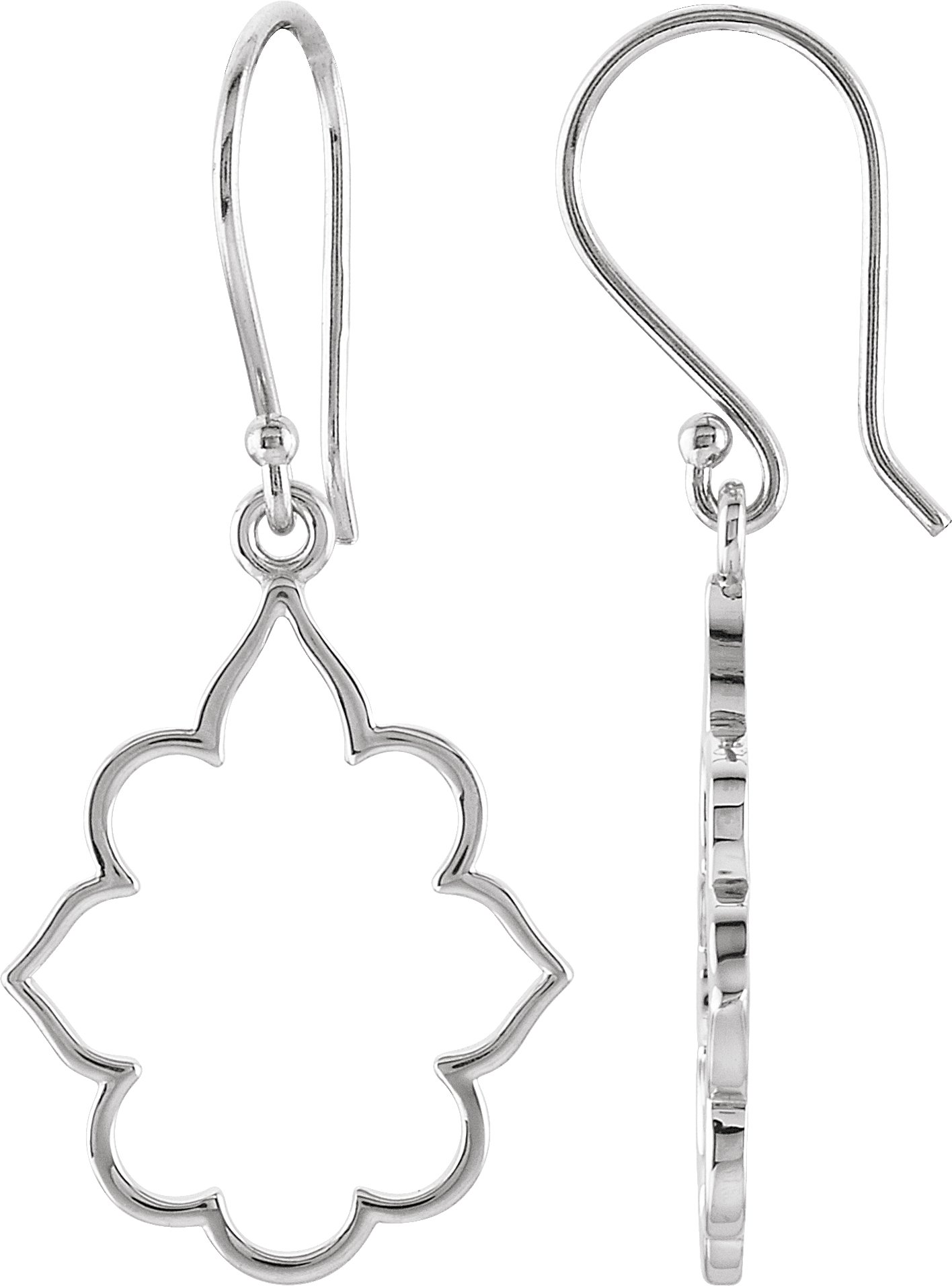 Decorative Earrings – 14K White Gold