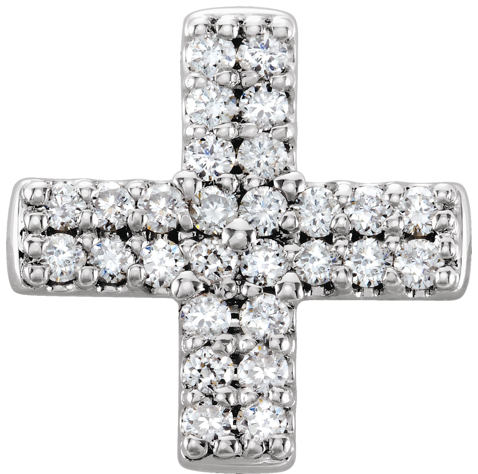 14K White .07 CTW Diamond Cross Pendant Ref. 12938251