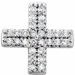 Platinum .07 CTW Natural Diamond Cross Pendant