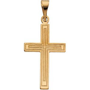 14K Yellow 18x12 mm Cross Pendant Ref. 161324