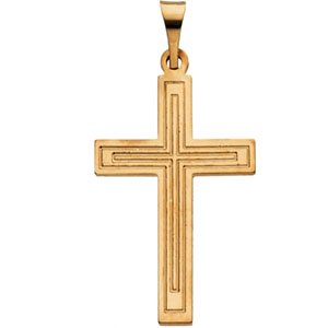 14K Yellow 22x14 mm Cross Pendant Ref. 87292