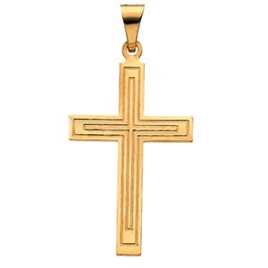 14K Yellow 28x18 mm Cross Pendant Ref. 12152