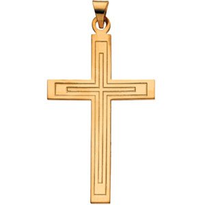 14K Yellow 39x25 mm Cross Pendant Ref. 234883