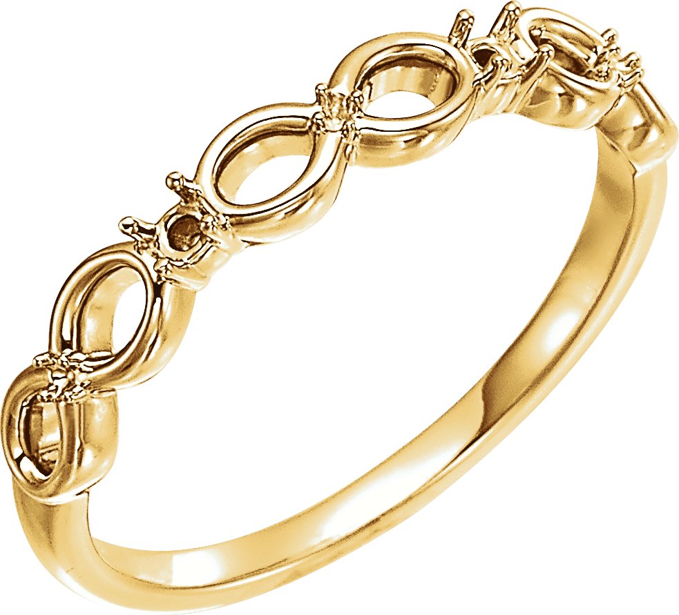 Accented Infinity-Inspired Ring