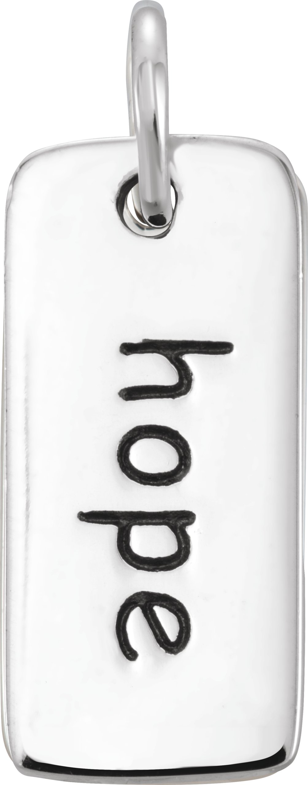 Sterling Silver "Hope" Tag Pendant 