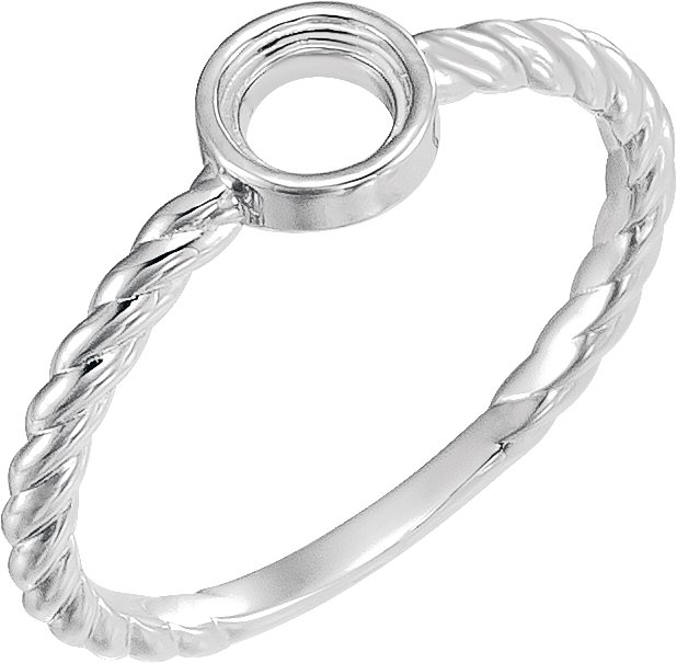 Bezel-Set Rope Ring