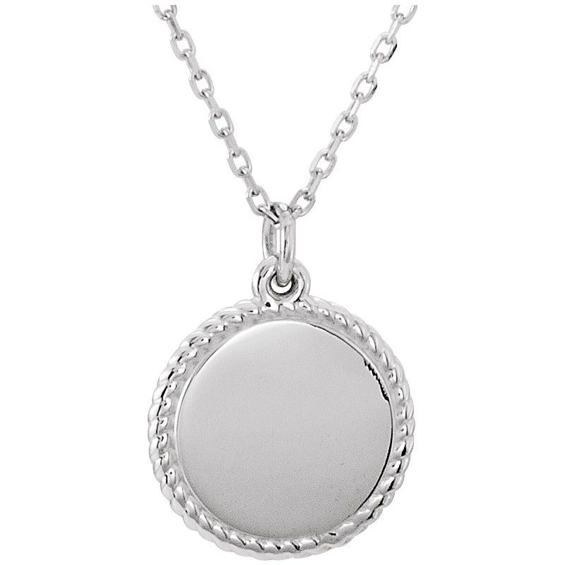 Engravable Rope Necklace or Charm/Pendant