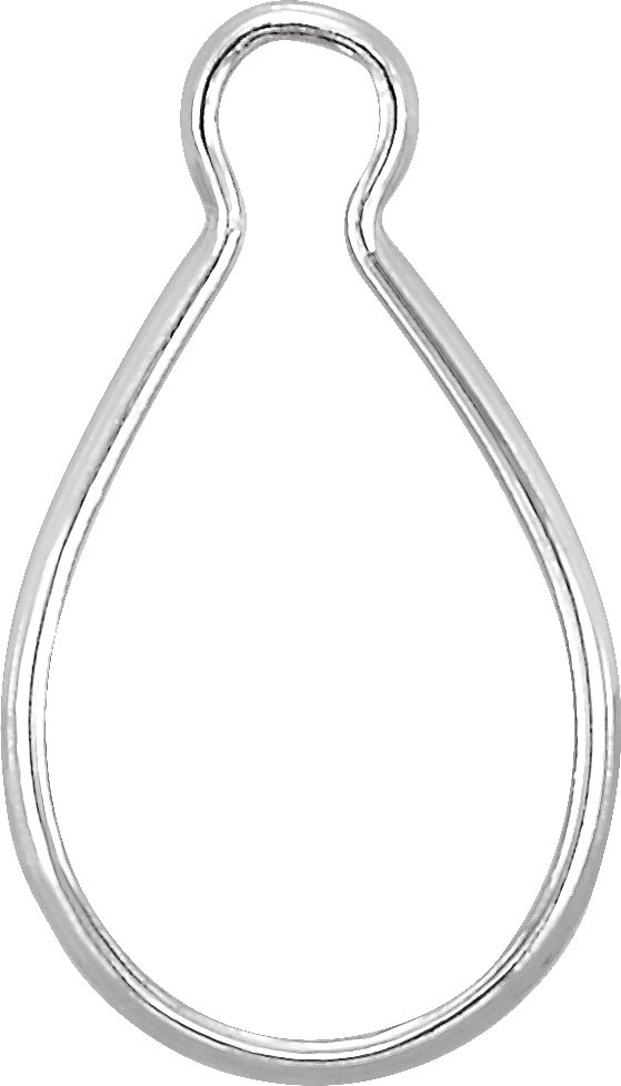 Sterling Silver 8x5 mm Cinch Bezel Dangle