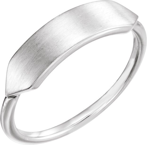 Sterling Silver 20x5 mm Geometric Signet Ring